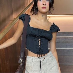 Princess Polly Harry Top Black